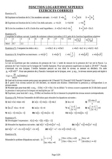 Logarithmes exercicescorriges 11
