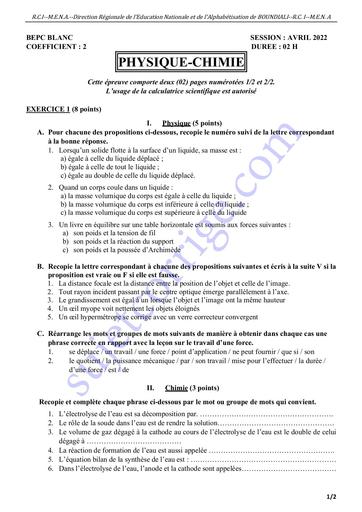 SUJET BEPC BLANC 2022 PCT REGIONAL DE BOUNDIALI COTE D'IVOIRE.pdf