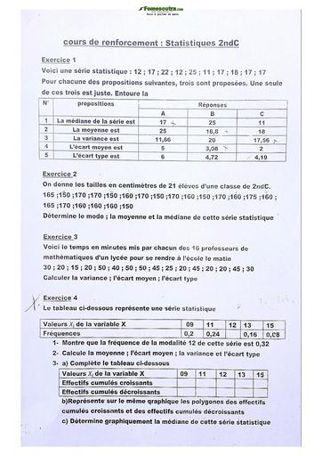 Sujet de Mathématiques Seconde C Lycée Classique Abidjan 2022-2023