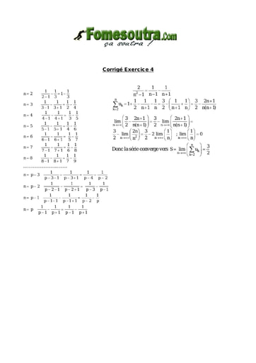 Corrigé TP 4 de Suites Numériques niveau BTS G2