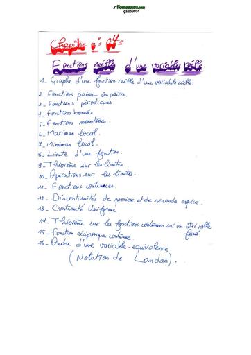 Ch4 Fonctions réelles by TEHUA
