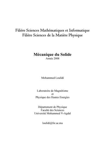 MAths info meca du solide SUP