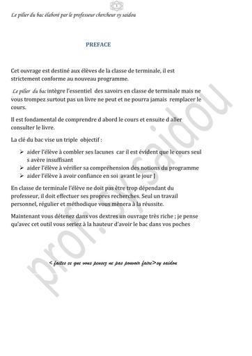 Fascicule LA CLEF DU BAC Maths by Tehua