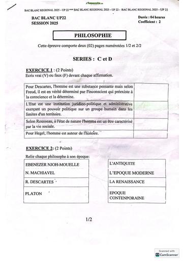 Bac blanc régional 2025 up22 philosophie SERIE CD SUJET BY TEHUA