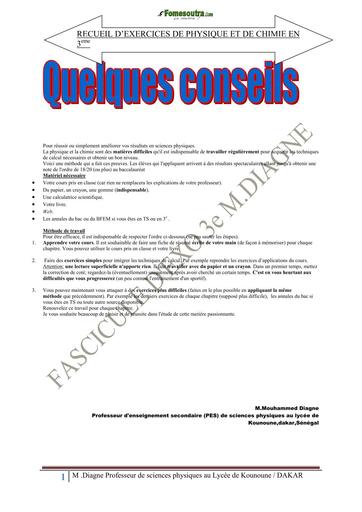 Fascicule DE PC 3e BY TEHUA