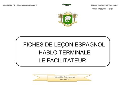 Fiche de cours espagnol HABLO Tle by Tehua