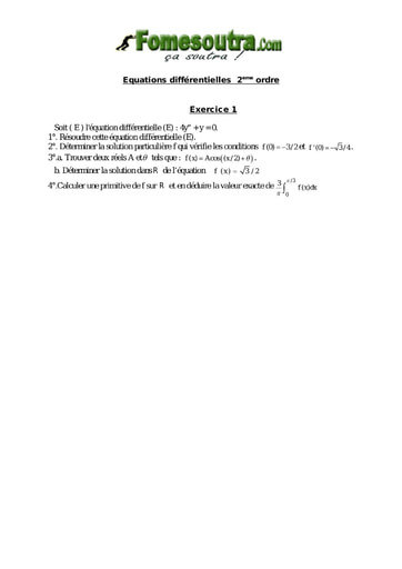 TP 11 Equations différentielles 1er ordre - niveau Terminale Scientifique
