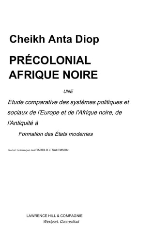 Précolonial Afrique noire