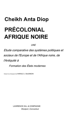 Précolonial Afrique noire