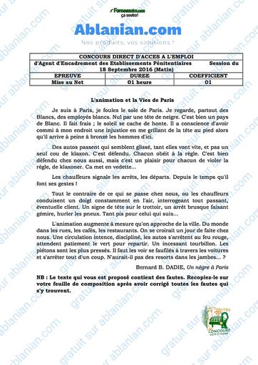 INFJ mise au net INFJ 2016 Agent encadrements des etablissements penitentiaires by TEHUA