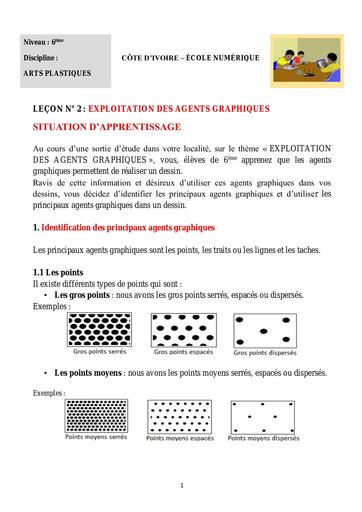 AP 6ème L2 Exploitation des agents graphiques