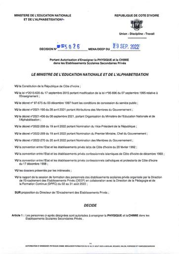 PHYSIQUES CHIMIE 2022