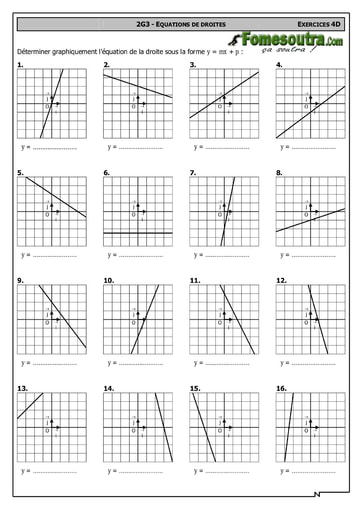 Equations de droites 3 - Maths 2nd F2