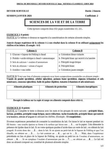 DEVOIR SURVEILLE BEPC 2024 SUJET SVT+CORRIGE by Tehua