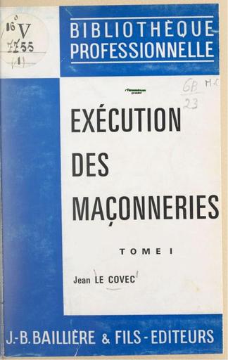 LIVRE EXECUTION DE Maçonneries by TEHUA