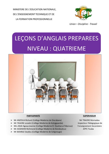 Leçon préparer anglais 4eme