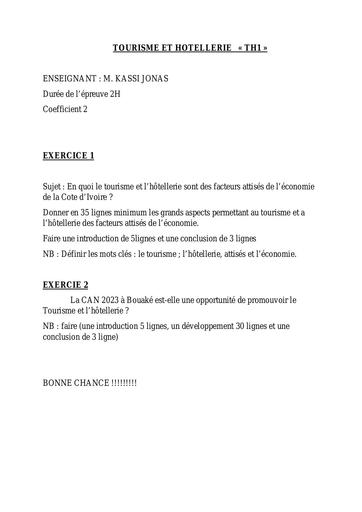 GEOGRAPHIE TOURISTIQUE ET ENVIRONNEMENTALE 1A By Ludov Ta'n