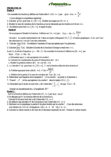 Problème 16 de maths niveau Terminale scientifique et BTS