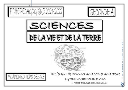 Fiche pedagogique 2nde A 2021 2022 SvT by Tehua