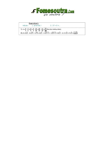 Corrigé TP1 de Racine carrée maths BEPC