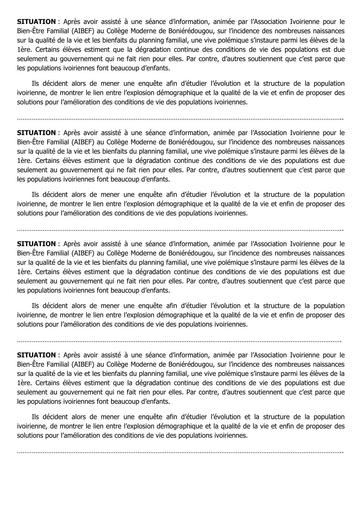 Histoire Geographie 1ière  SITUATION D'APPRENTISSAGE BY TEHUA
