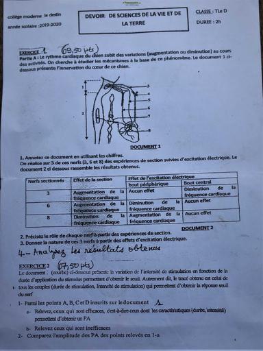 Sujet de SVT BAC 2020 série D - College Moderne le Destin