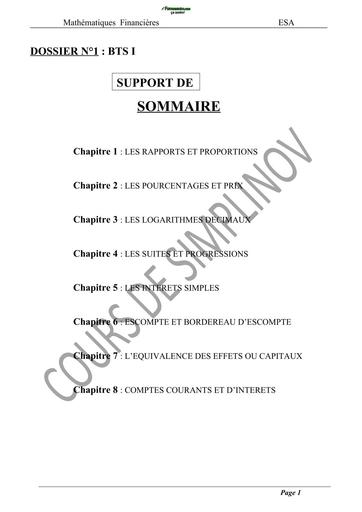 Cours de Maths fine BTS 1 by Tehua