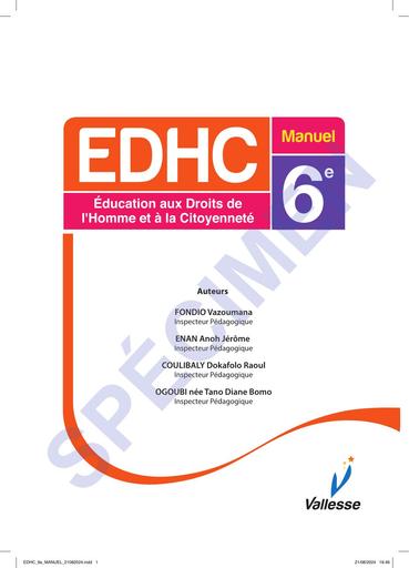 MANUEL EDHC 6ième SPECIMEN BY TEHUA