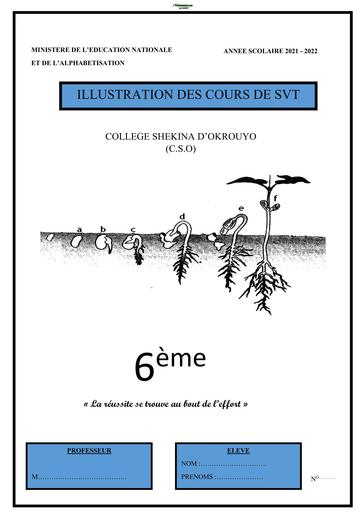 Fascicule SVT 6ième TRAVAUX DIRIGES BY TEHUA