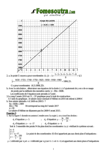 Corrigé Devoir 9 de maths niveau Terminale D