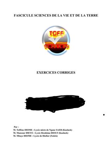 Fascicule SVT Tle D toff science sujets Corrigés by Tehua