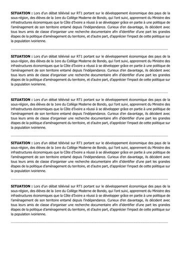 HISTOIRE GEOGRAPHIE 1ière SITUATION D'APPRENTISSAGE BY TEHUA