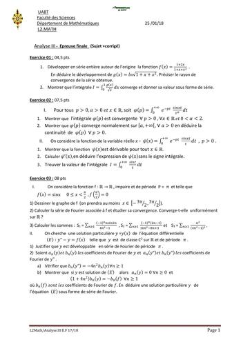 Examen8 Analyse 3 MI L2 by TEHUA