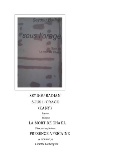 ROMAN Seydou Badian Sous l Orage