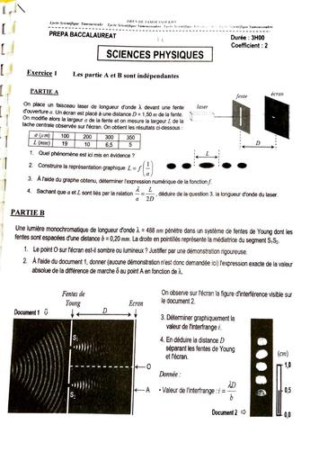 Prépa bac pc TC lycée scientifique