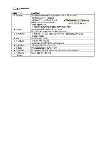 Statistique 2 - Guide pédagogique Maths 3ème