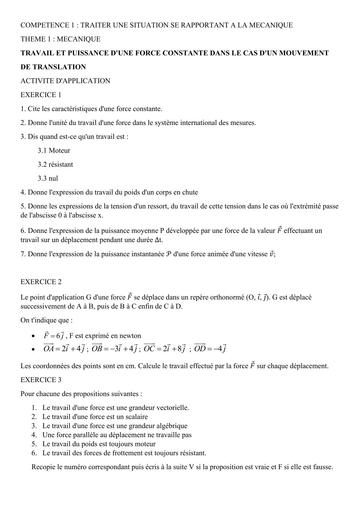 FASCICULE D'EXERCICES DE PC 1ière D APC BY TEHUA