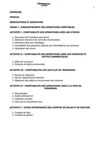 COURS COMPTABILITE ENREGISTREMENT DES OPERATION COGE OHADA NIVEAU II by TEHUA