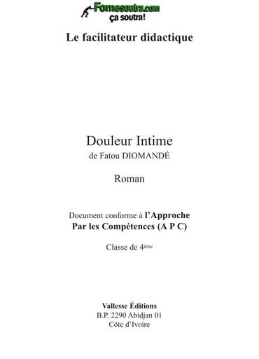 FACILITATEUR Douleur Intime  BY TEHUA