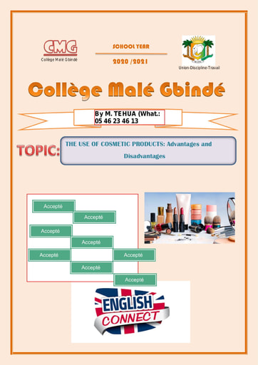 Exposé: Produits cosmétiques (anglais-français)
