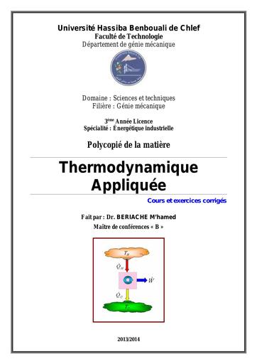 Polycopie Thermodynamique by Tehua