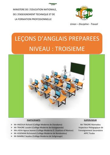 Cours d'anglais niveau 3ième by Tehua