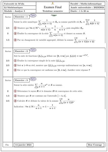 Examen4 Analyse 3 2024 by TEHUA