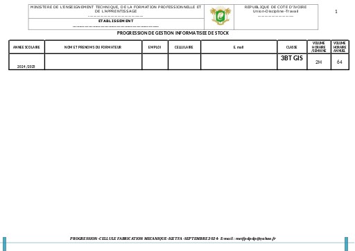 PROGRESSION DPDP BT GP GIS 3EME ANNEE (1)