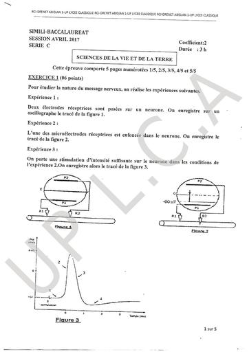 Bac blanc SVT C LCA by Tehua