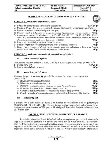 CollègePBépanda Chimie 2ndeC 1èreSéq