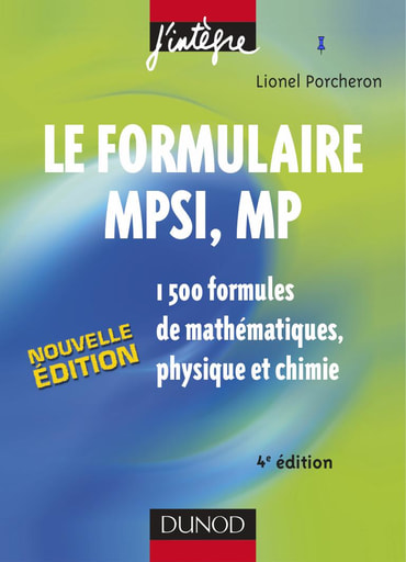 Plus de 1000 formules de mathématiques, physique et chimie - Maths Sup