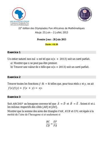 MATHS SUJET OPAM 2013 by DJAHA