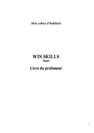 Win skills 5ieme(Habillete Anglais)