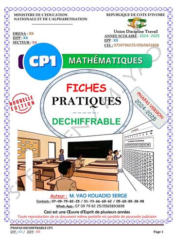 FICHE DE COURS SPECIMEN DECHIFFRABLE CP1 BY TEHUA
